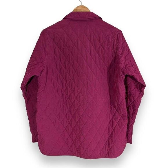 Vintage LL Bean Quilted Lightweight Coat Women's Medium Maroon Purple - Picture 2 of 8